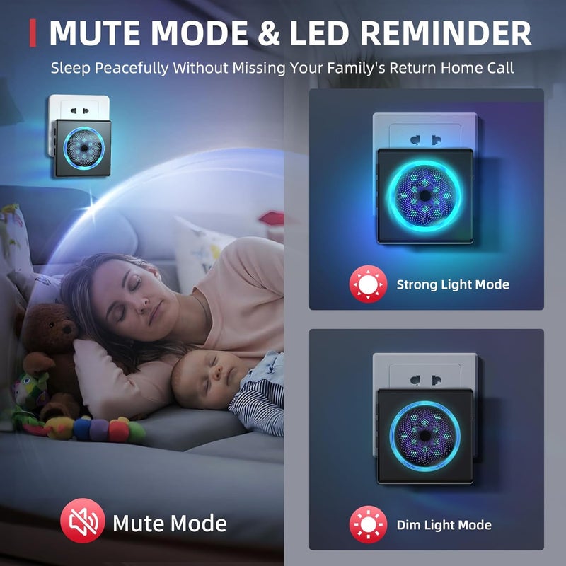 CallToU Hearing Impaired Doorbell with Strobe Light & 55 Melodies, 1000ft Long Range Wireless Door Bell for Elderly/Senior Adjustable Volume, IPX5 Waterproof Call Buttons 2 + Plug-in Receivers 3 - Image 3